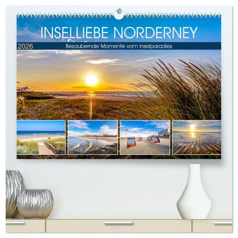 INSELLIEBE NORDERNEY (hochwertiger Premium Wandkalender 2026 DIN A2 quer), Kunstdruck in Hochglanz