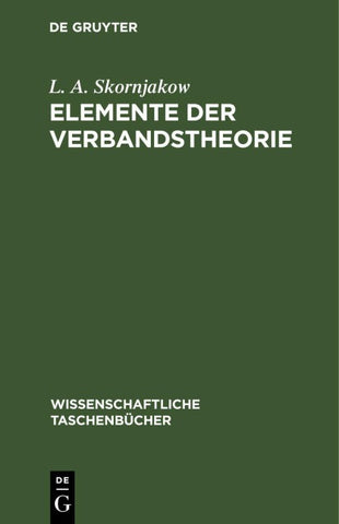 Elemente der Verbandstheorie