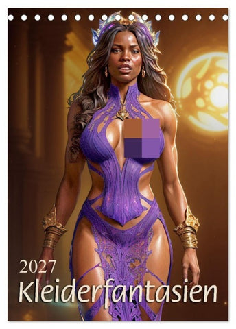 Kleiderfantasien (Tischkalender 2027 DIN A5 hoch), CALVENDO Monatskalender