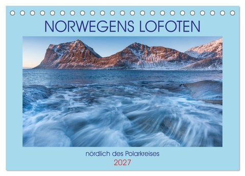 Norwegens Lofoten (Tischkalender 2027 DIN A5 quer), CALVENDO Monatskalender
