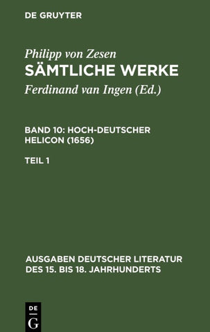 Deutscher Helikon. Erster Teil
