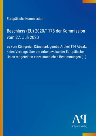 Beschluss (EU) 2020/1178 der Kommission vom 27. Juli 2020