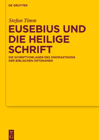 Eusebius und die Heilige Schrift