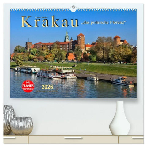 Krakau - das polnische Florenz (hochwertiger Premium Wandkalender 2026 DIN A2 quer), Kunstdruck in Hochglanz