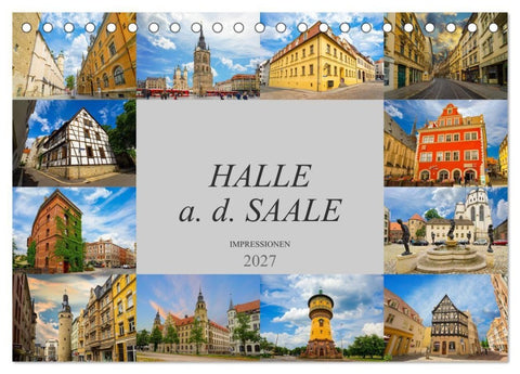 Halle a. d. Saale Impressionen (Tischkalender 2027 DIN A5 quer), CALVENDO Monatskalender