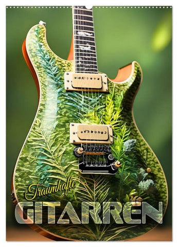 Traumhafte Gitarren (Wandkalender 2027 DIN A2 hoch), CALVENDO Monatskalender