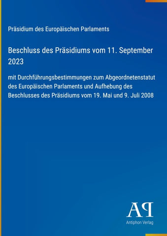 Beschluss des Präsidiums vom 11. September 2023