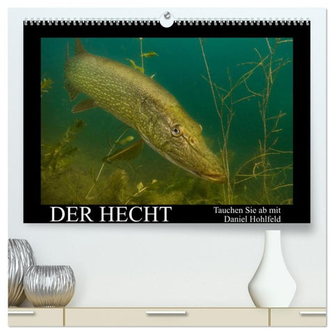 Der Hecht - Tauchen Sie ab mit Daniel Hohlfeld (hochwertiger Premium Wandkalender 2027 DIN A2 quer), Kunstdruck in Hochglanz