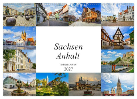 Sachsen Anhalt Impressionen (Wandkalender 2027 DIN A2 quer), CALVENDO Monatskalender