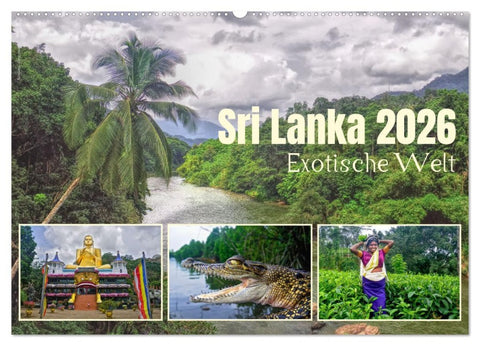 Sri Lanka 2026 - Exotische Welt (Wandkalender 2026 DIN A2 quer), CALVENDO Monatskalender