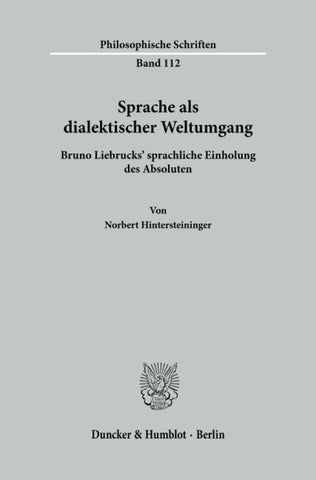 Sprache als dialektischer Weltumgang