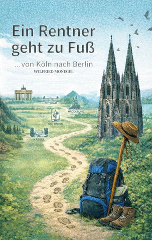 Ein Rentner geht zu Fuß
