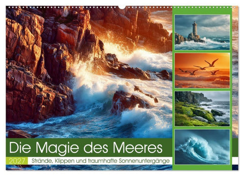 Die Magie des Meeres (Wandkalender 2027 DIN A2 quer), CALVENDO Monatskalender