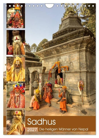 Sadhus - Die heiligen Männer von Nepal (Wandkalender 2027 DIN A4 hoch), CALVENDO Monatskalender