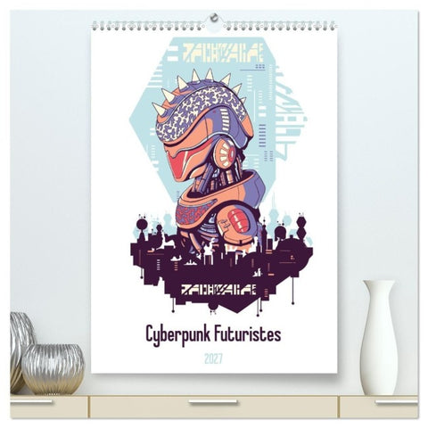 Cyberpunk Futuristes (Calendrier mural haut de gamme 2027 DIN A2 horizontal), CALVENDO calendrier mensuel