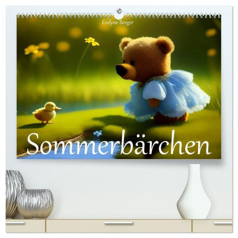 Sommerbärchen (hochwertiger Premium Wandkalender 2027 DIN A2 quer), Kunstdruck in Hochglanz