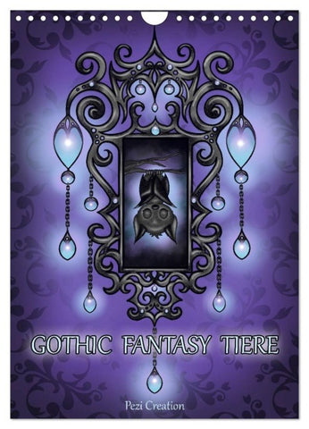Gothic Fantasy Tiere (Wandkalender 2027 DIN A4 hoch), CALVENDO Monatskalender
