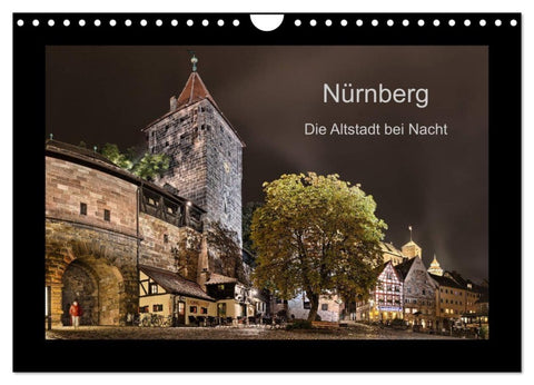 Nürnberg - Die Altstadt bei Nacht (Wandkalender 2027 DIN A4 quer), CALVENDO Monatskalender