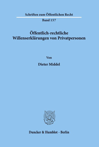 Öffentlich-rechtliche Willenserklärungen von Privatpersonen.