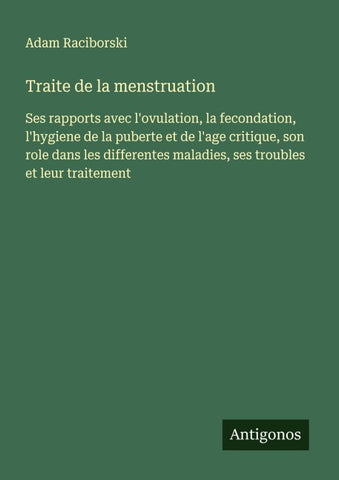 Traite de la menstruation
