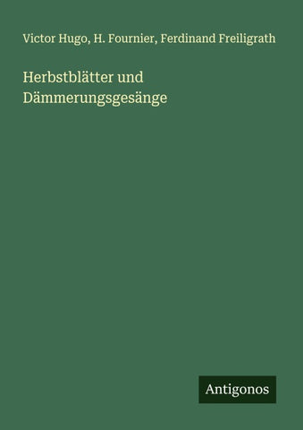 Herbstblätter und Dämmerungsgesänge