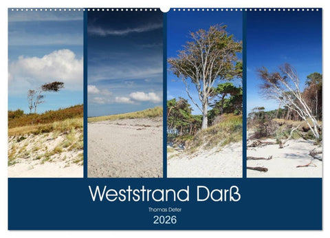 Weststrand Darß (Wandkalender 2026 DIN A2 quer), CALVENDO Monatskalender