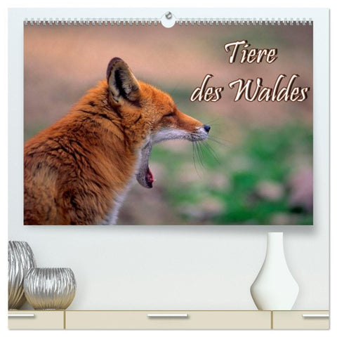 Tiere des Waldes (hochwertiger Premium Wandkalender 2026 DIN A2 quer), Kunstdruck in Hochglanz