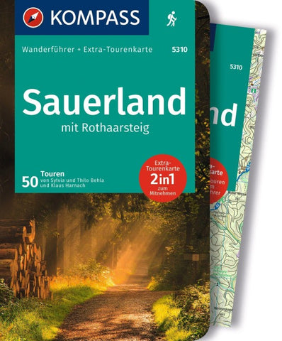 KOMPASS Wanderführer Sauerland mit Rothaarsteig, 50 Touren mit Extra-Tourenkarte
