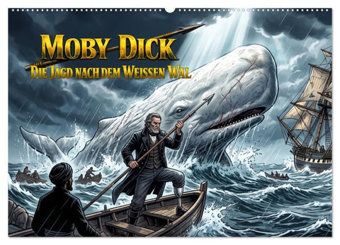 Moby-Dick – Die Jagd nach dem weißen Wal (Wandkalender 2027 DIN A2 quer), CALVENDO Monatskalender
