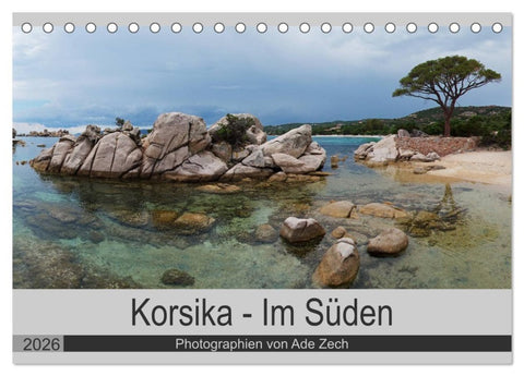 Korsika - Im Süden (Tischkalender 2026 DIN A5 quer), CALVENDO Monatskalender