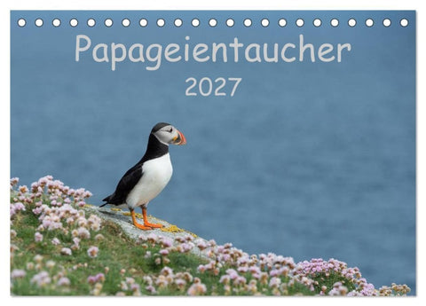 Papageientaucher 2027 (Tischkalender 2027 DIN A5 quer), CALVENDO Monatskalender