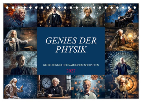 Genies der Physik (Tischkalender 2027 DIN A5 quer), CALVENDO Monatskalender