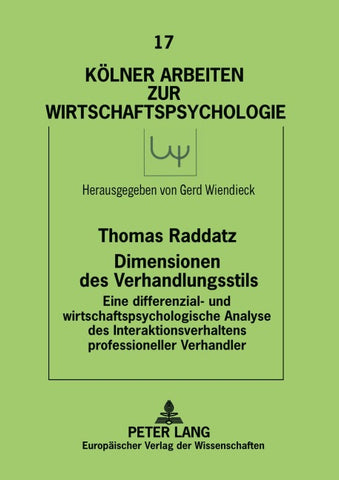 Dimensionen des Verhandlungsstils