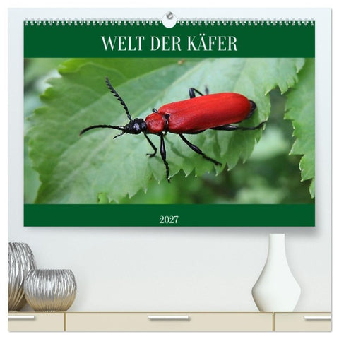 WELT DER KÄFER (hochwertiger Premium Wandkalender 2027 DIN A2 quer), Kunstdruck in Hochglanz