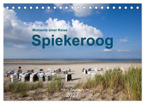 Spiekeroog - Momente einer Reise (Tischkalender 2027 DIN A5 quer), CALVENDO Monatskalender