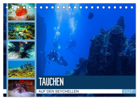 Tauchen auf den Sychellen (Tischkalender 2027 DIN A5 quer), CALVENDO Monatskalender