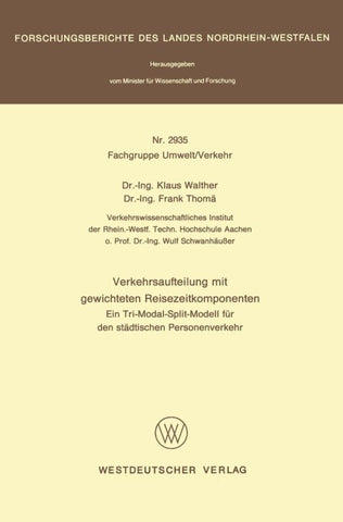 Verkehrsaufteilung mit gewichteten Reisezeitkomponenten