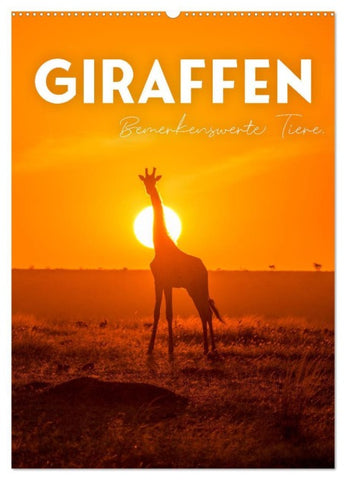 Giraffe - Bemerkenswerte Tiere. (Wandkalender 2026 DIN A2 hoch), CALVENDO Monatskalender