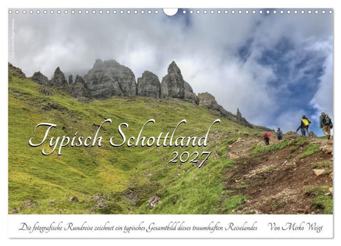 Typisch Schottland (Wandkalender 2027 DIN A3 quer), CALVENDO Monatskalender