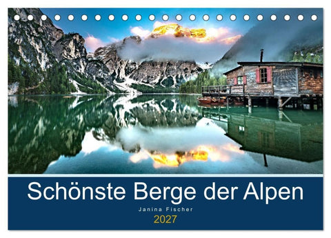 Schönste Berge der Alpen (Tischkalender 2027 DIN A5 quer), CALVENDO Monatskalender