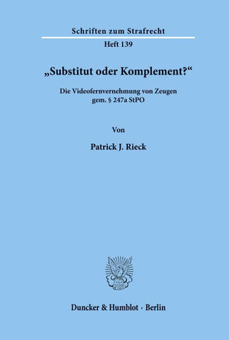 "Substitut oder Komplement?'