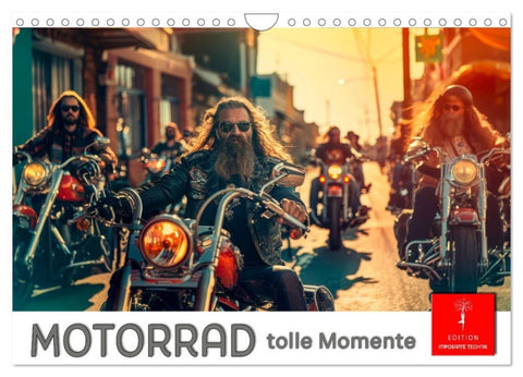 Motorrad tolle Momente (Wandkalender 2027 DIN A4 quer), CALVENDO Monatskalender
