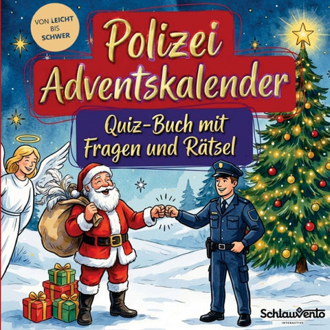 Polizei-Adventskalender: Quiz-Buch mit Fragen und Rätsel
