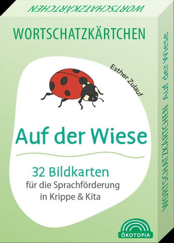 Wortschatzkärtchen: Auf der Wiese