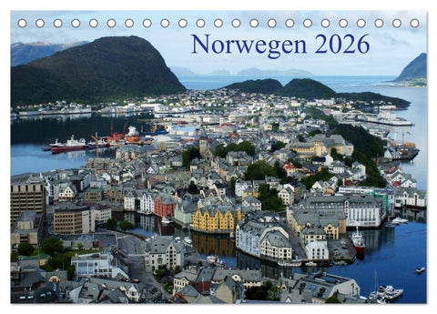 Norwegen 2026 (Tischkalender 2026 DIN A5 quer), CALVENDO Monatskalender