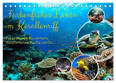 Farbenfrohes Leben im Korallenriff (Tischkalender 2027 DIN A5 quer), CALVENDO Monatskalender