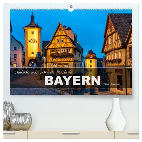 Deutschlands schönste Altstädte - Bayern (hochwertiger Premium Wandkalender 2027 DIN A2 quer), Kunstdruck in Hochglanz