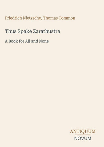 Thus Spake Zarathustra