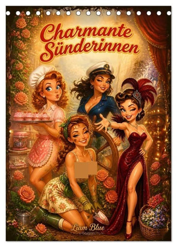 Charmante Sünderinnen (Tischkalender 2027 DIN A5 hoch), CALVENDO Monatskalender