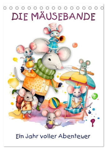 Die Mäusebande (Tischkalender 2026 DIN A5 hoch), CALVENDO Monatskalender